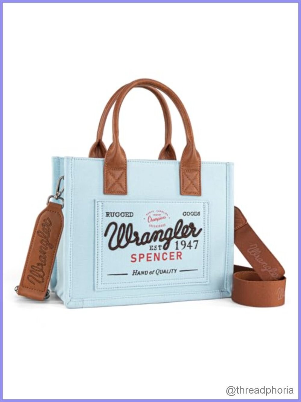 Canvas Tote Bag with Vegan Leather Trim Top Handle Shoulder Crossbody Purse